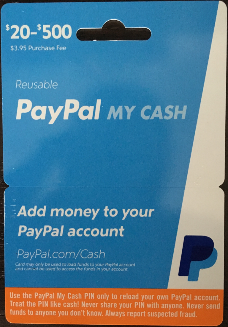 my paypal cash cards